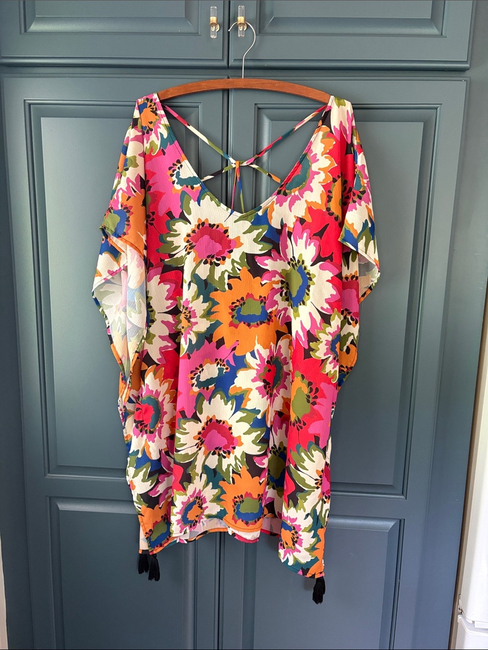 Bright Floral bathing suit cover up